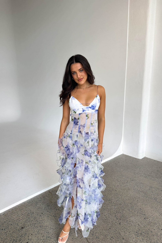 Sukienka maxi w kwiaty