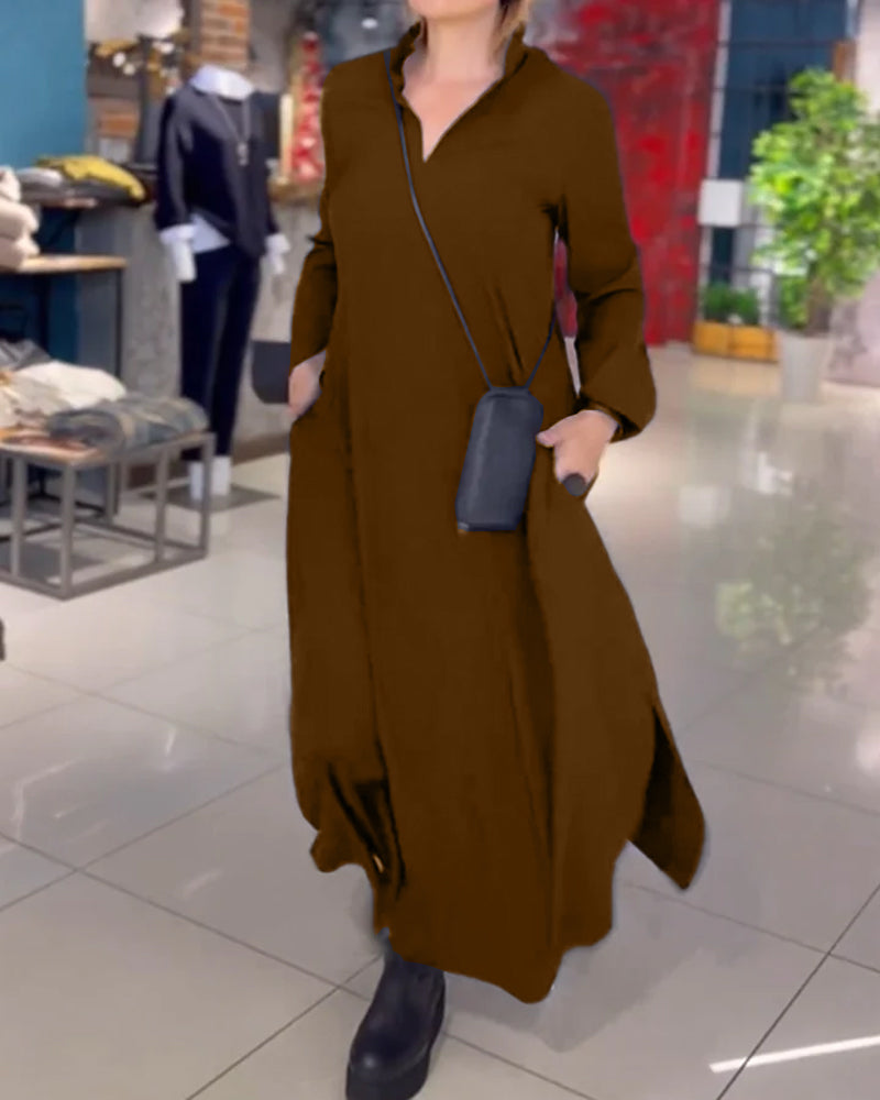 Evia™ | Luźna sukienka maxi z rozRozmiarm