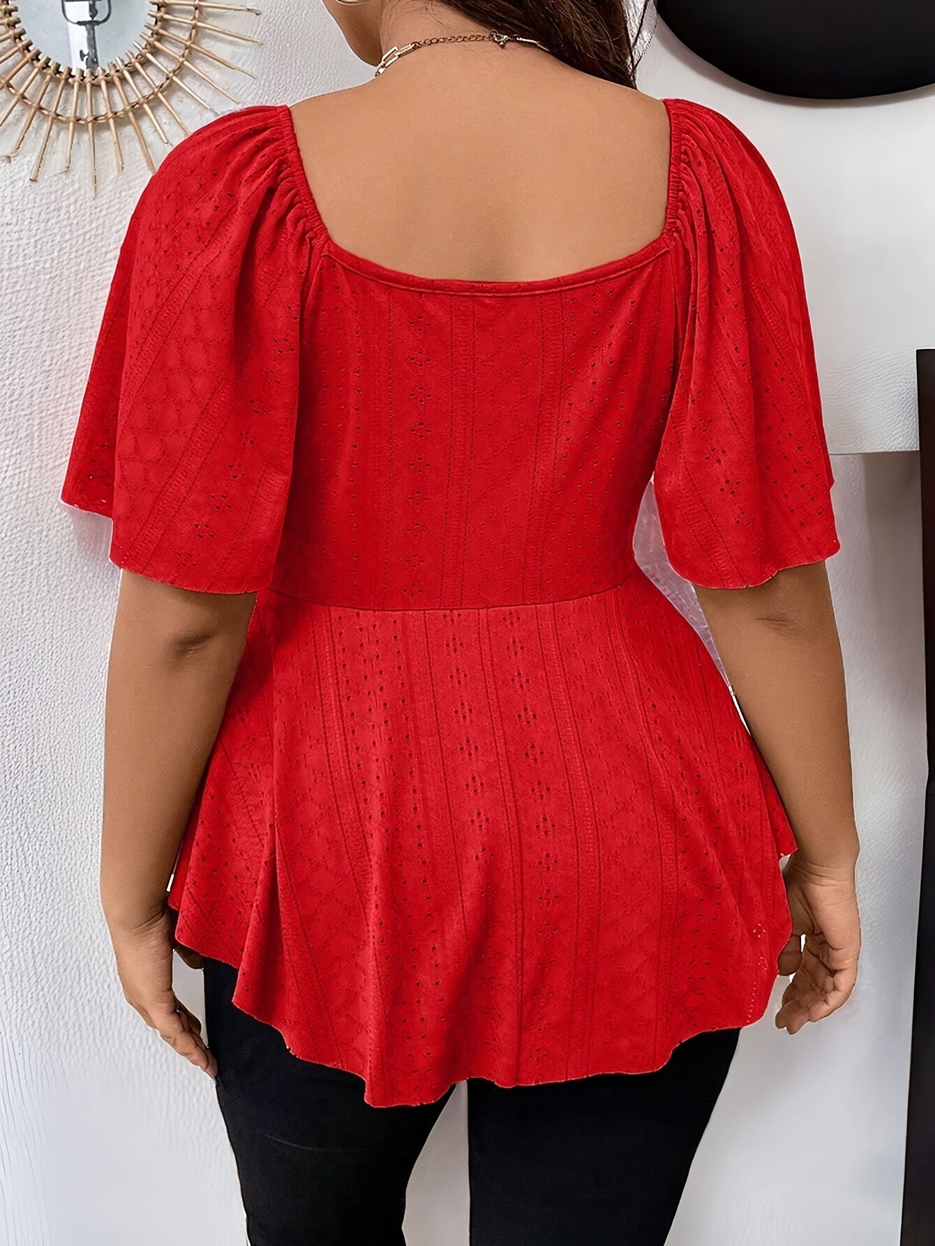 Barbara – Plus Size Koszulka Z Haftem