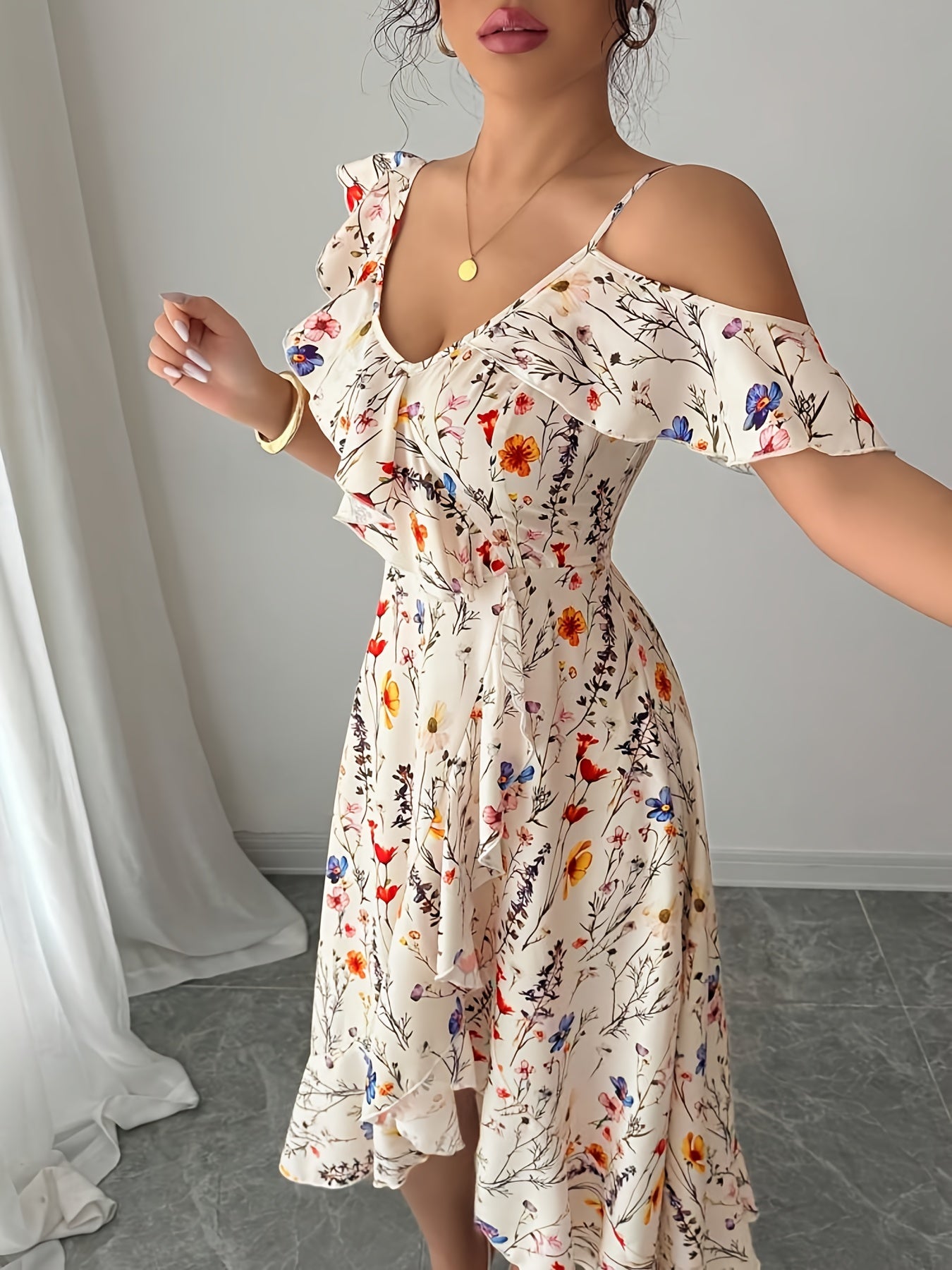 Paulina – Sukienka Wiosenno-Letnia W Kwiaty