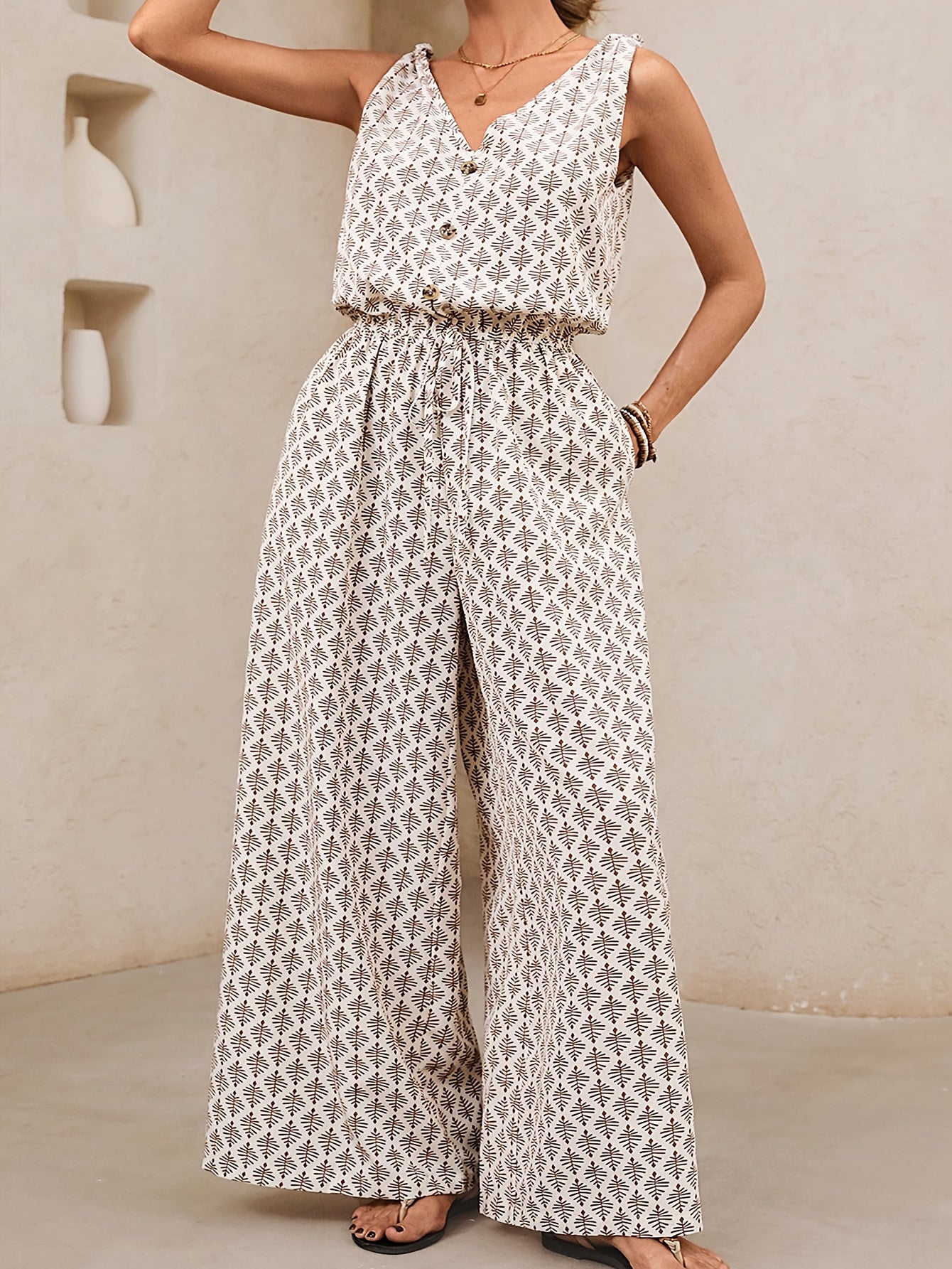 Halina - Kombinezon Geometryczny Plus Size