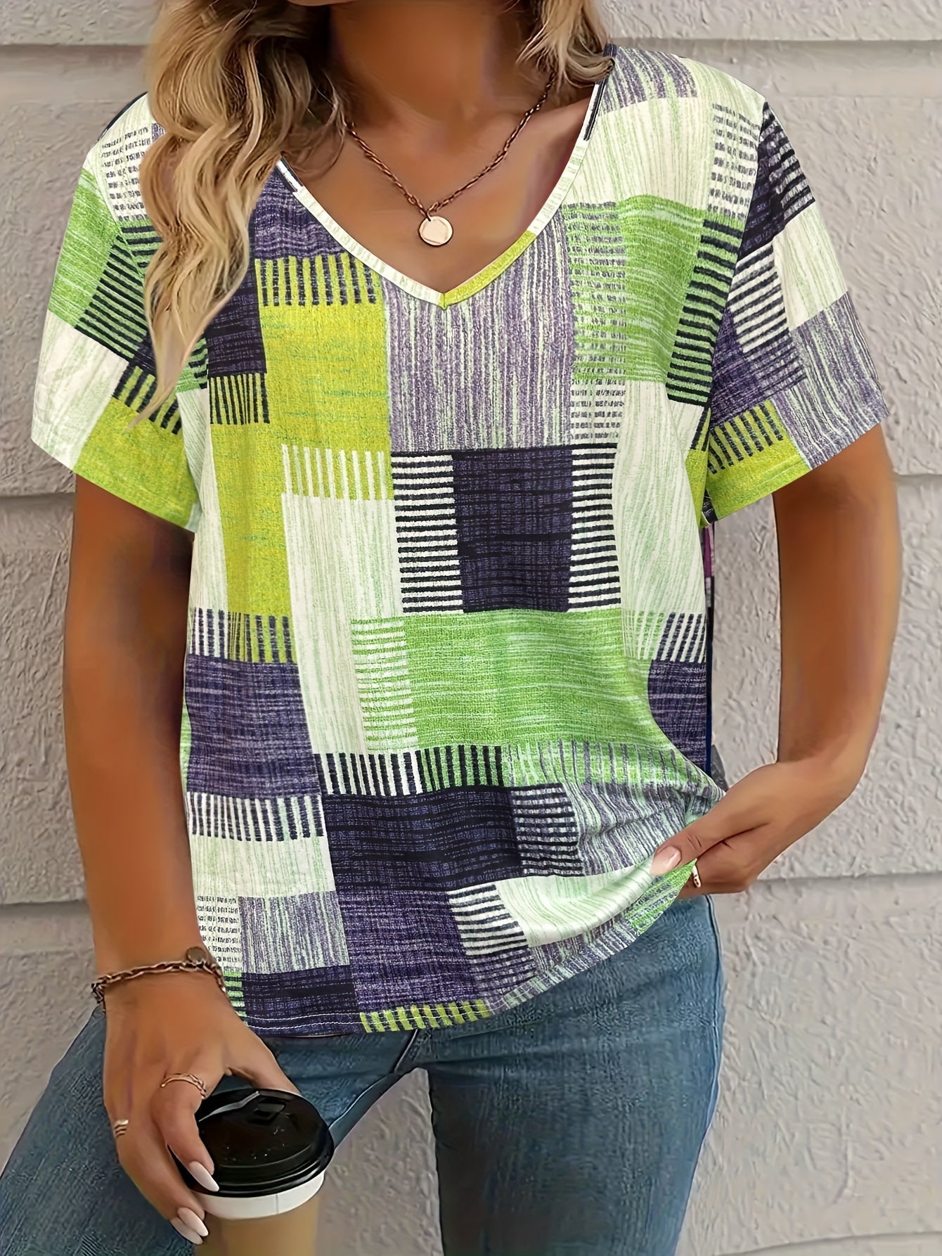 Danuta – Plus Size Top Patchworkowy