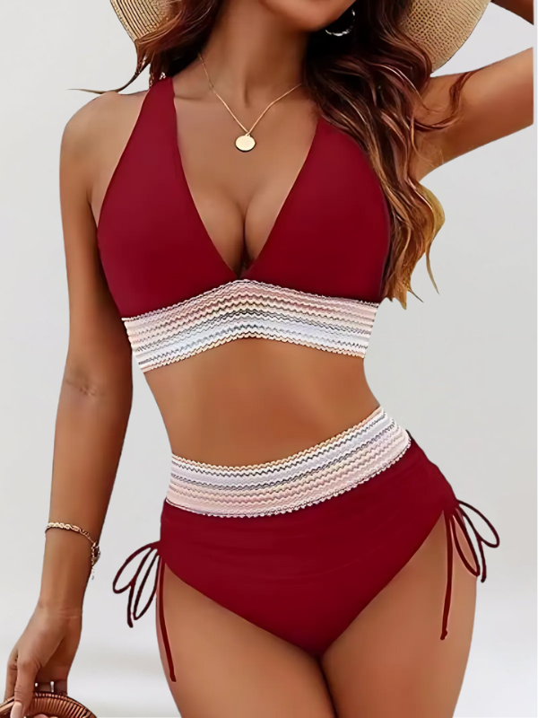 HAILEY - Zestaw bikini z wysokim stanem i modelującym brzuch