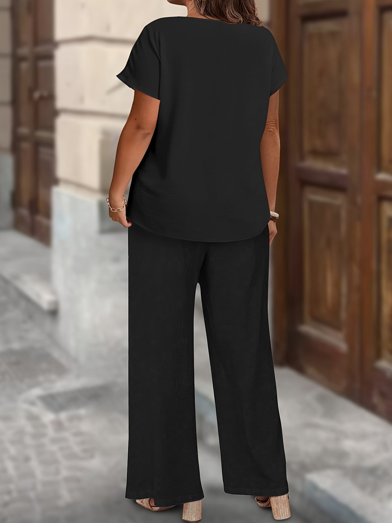 Grażyna - Teksturowany Garnitur Plus Size