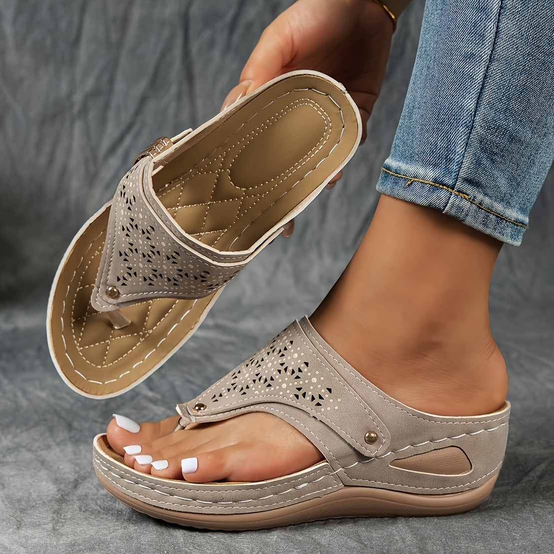 Lucyna | Boho sandały