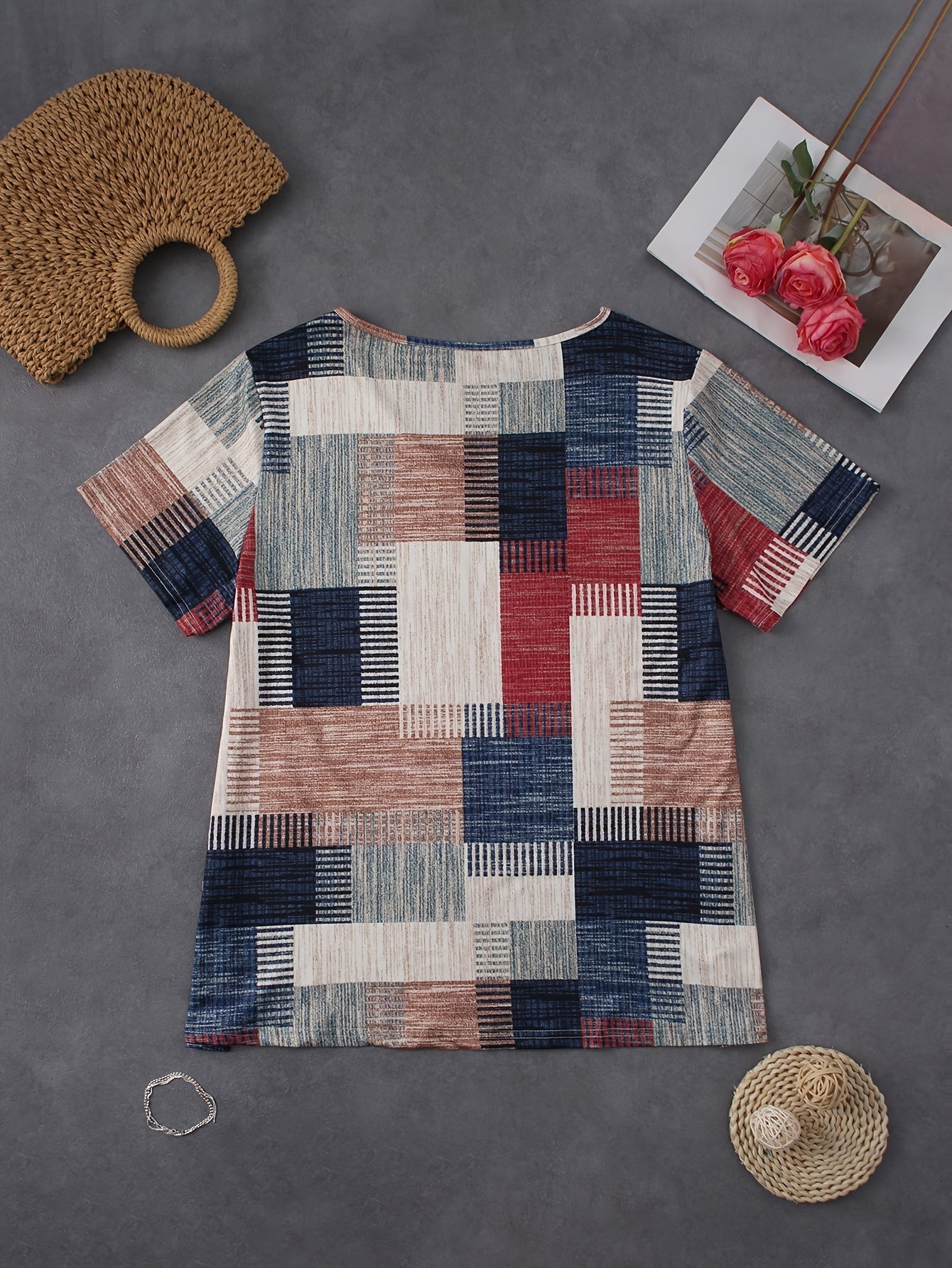 Danuta – Plus Size Top Patchworkowy