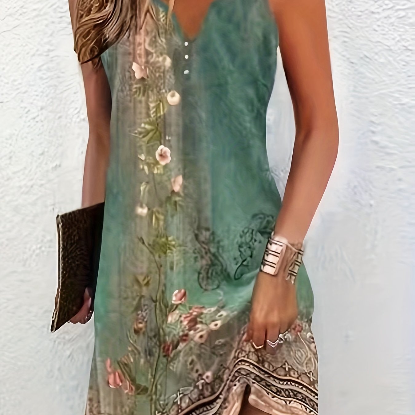 Sukienka maxi Karolina z eleganckim kwiatowym wzorem