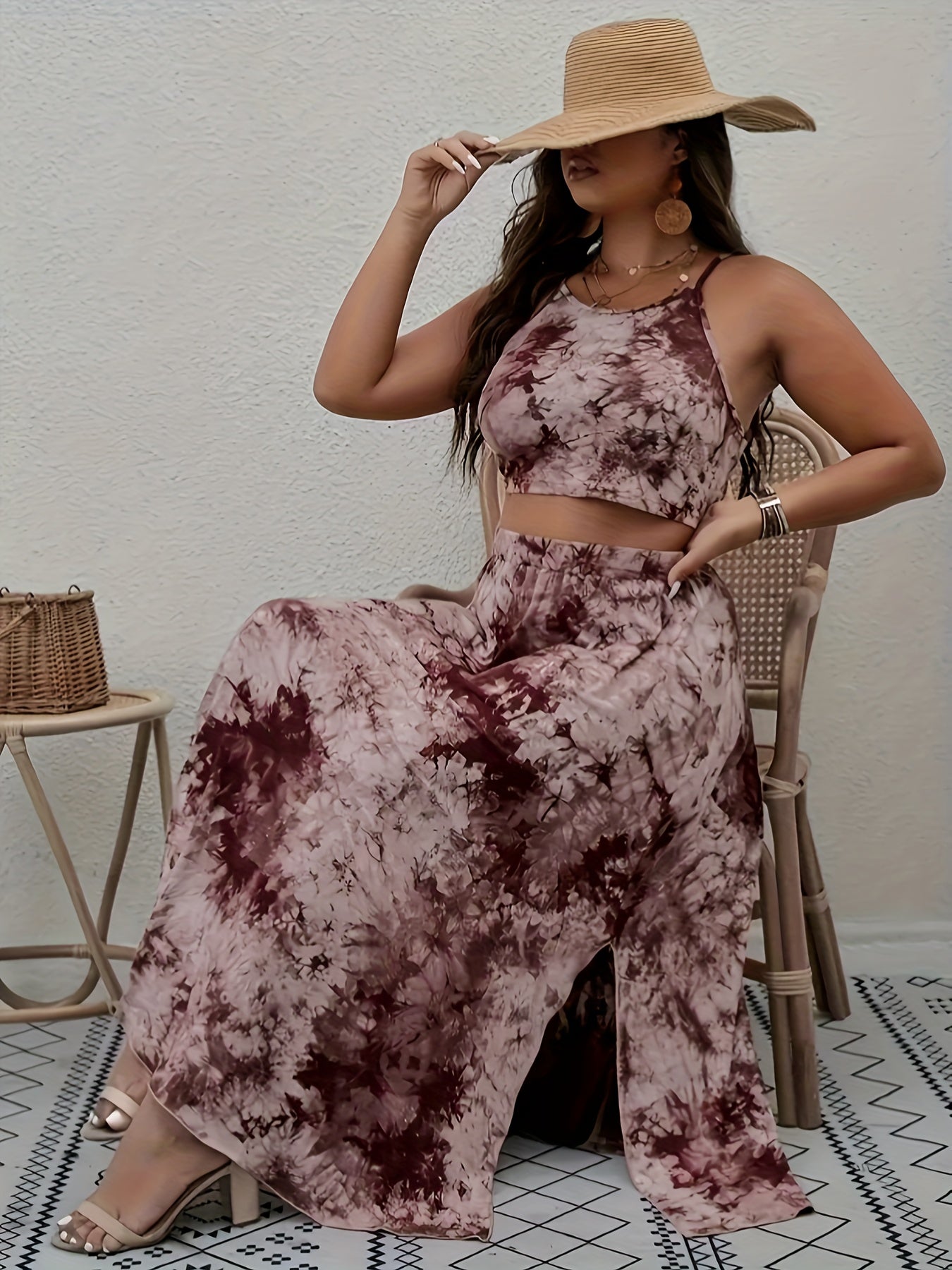 Agata - Wakacyjny Komplet Spódniczki Plus Size