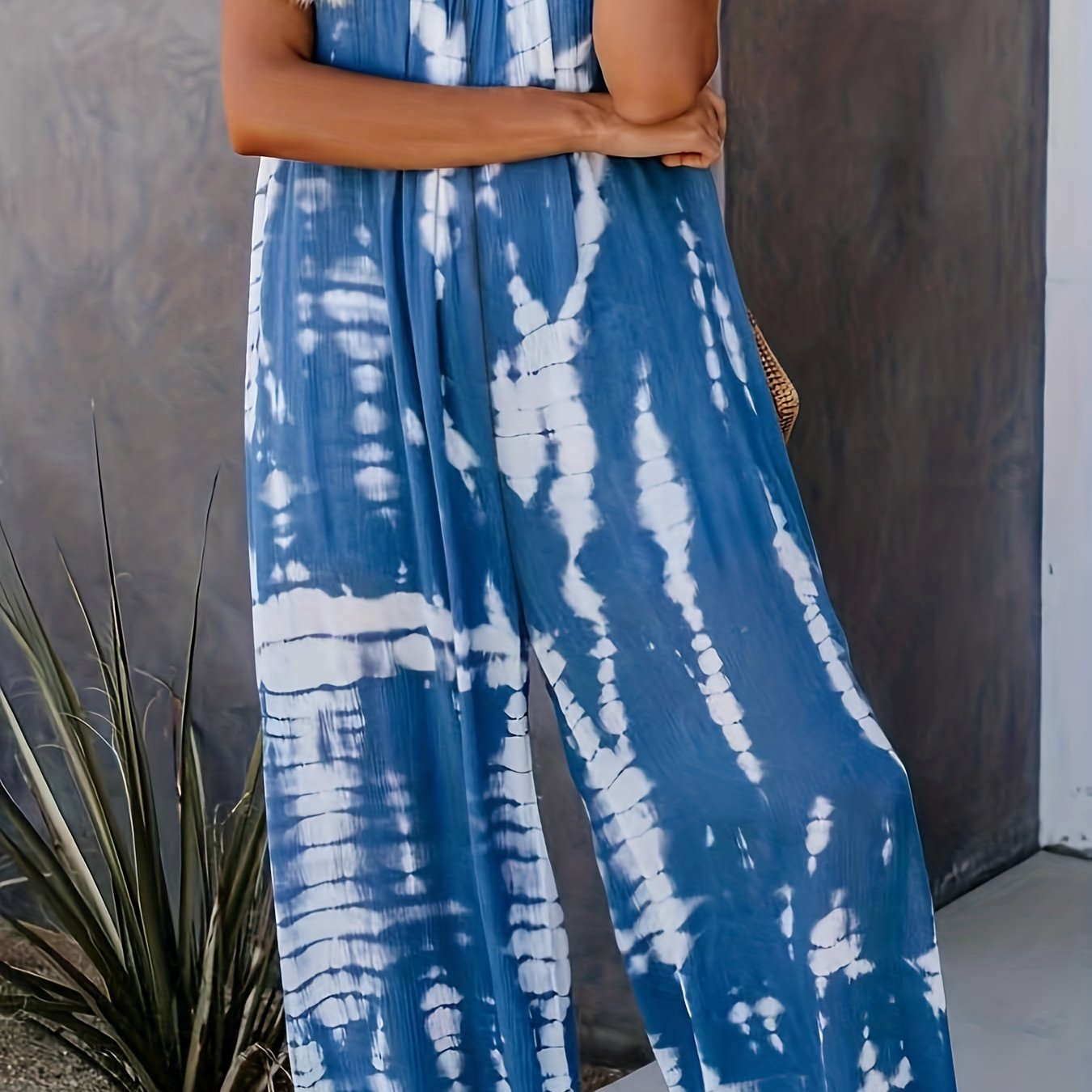 Bianka - Kombinezon Tie-Dye Na Ramiączkach