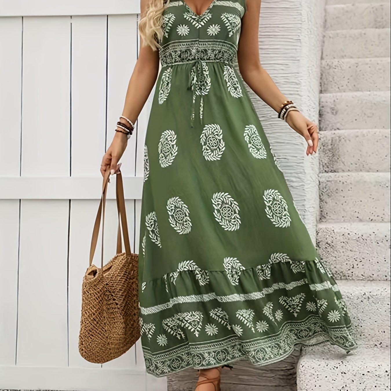 Natalia – Sukienka Maxi Z Falbanką