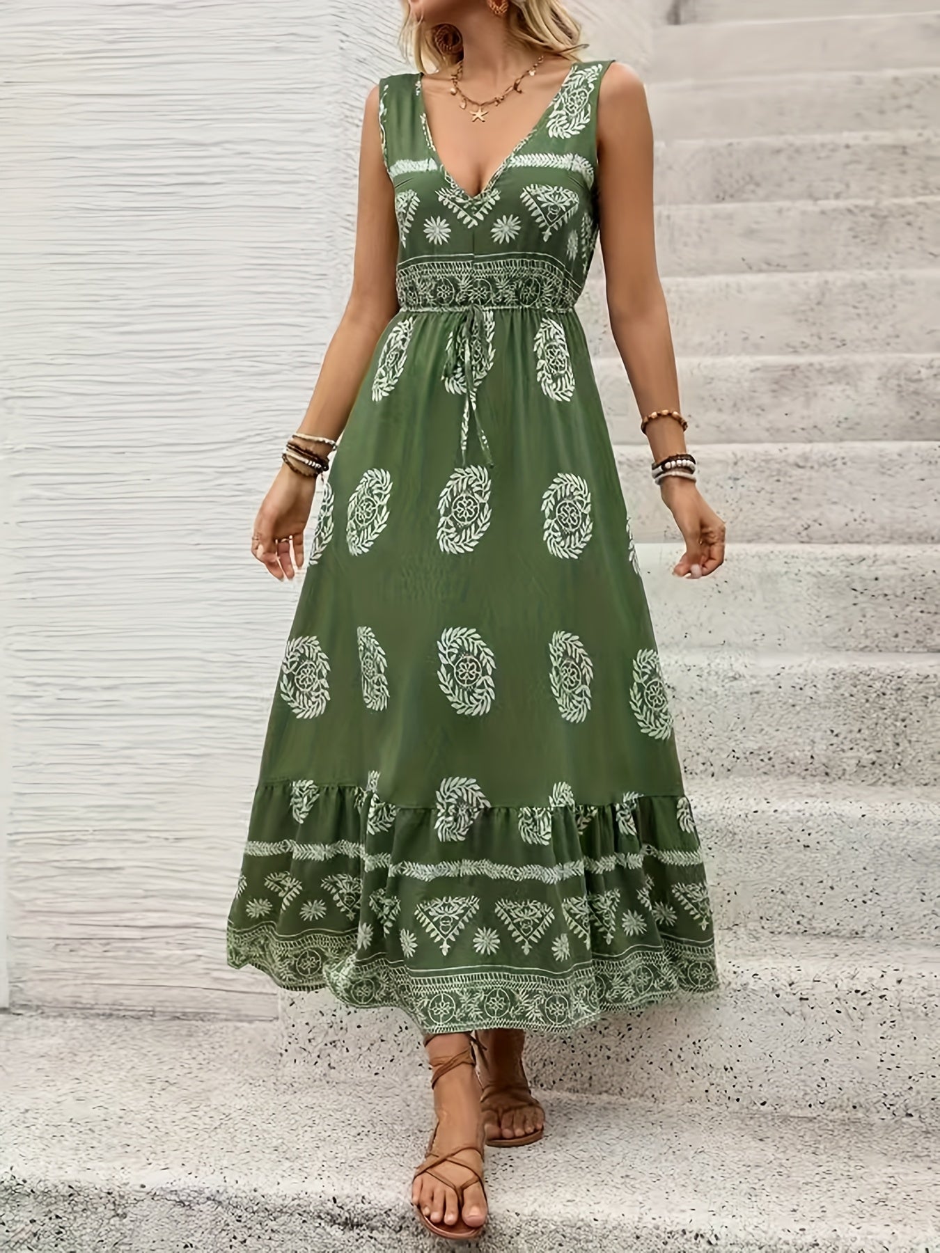 Natalia – Sukienka Maxi Z Falbanką