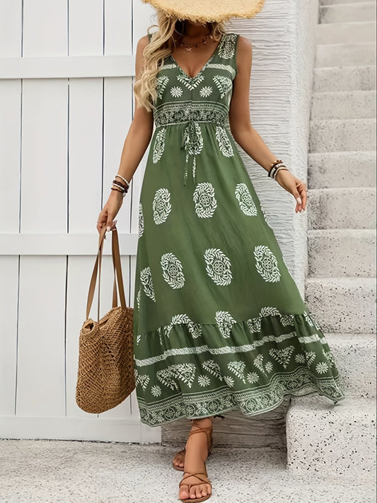 Natalia – Sukienka Maxi Z Falbanką
