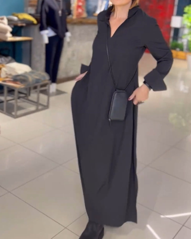Evia™ | Luźna sukienka maxi z rozRozmiarm