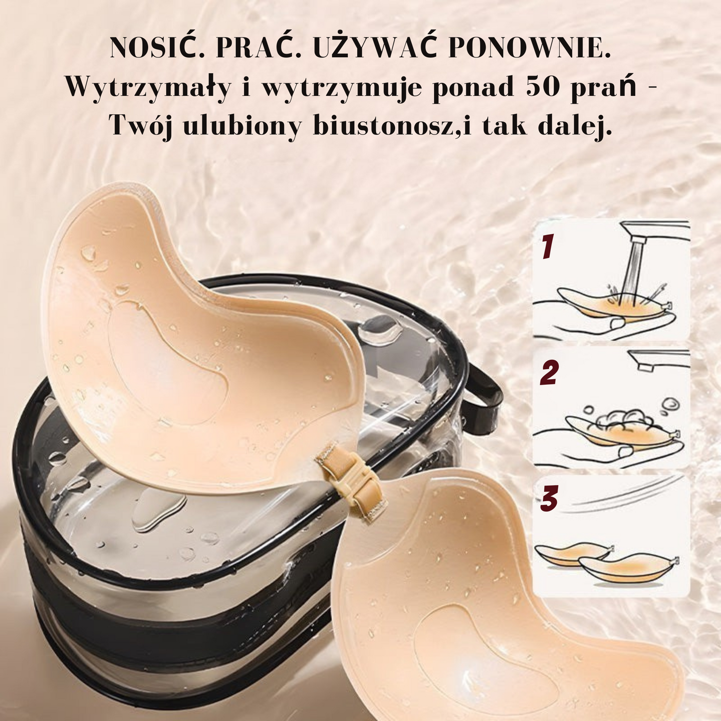 Halina / Niewidoczny Samoprzylepny Biustonosz Push-Up (1 + 1 GRATIS)