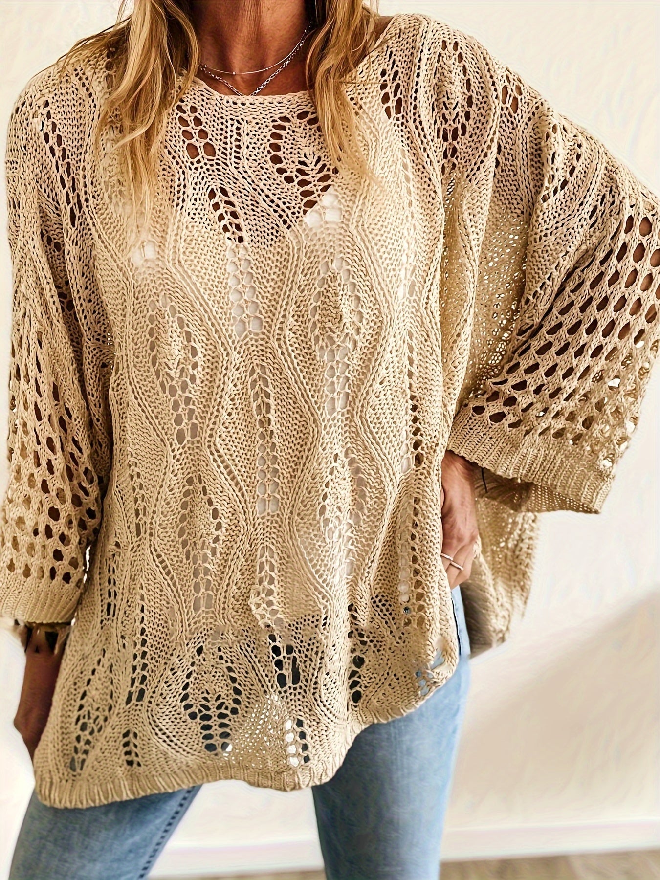 Klaudia – Ażurowy Top Plus Size