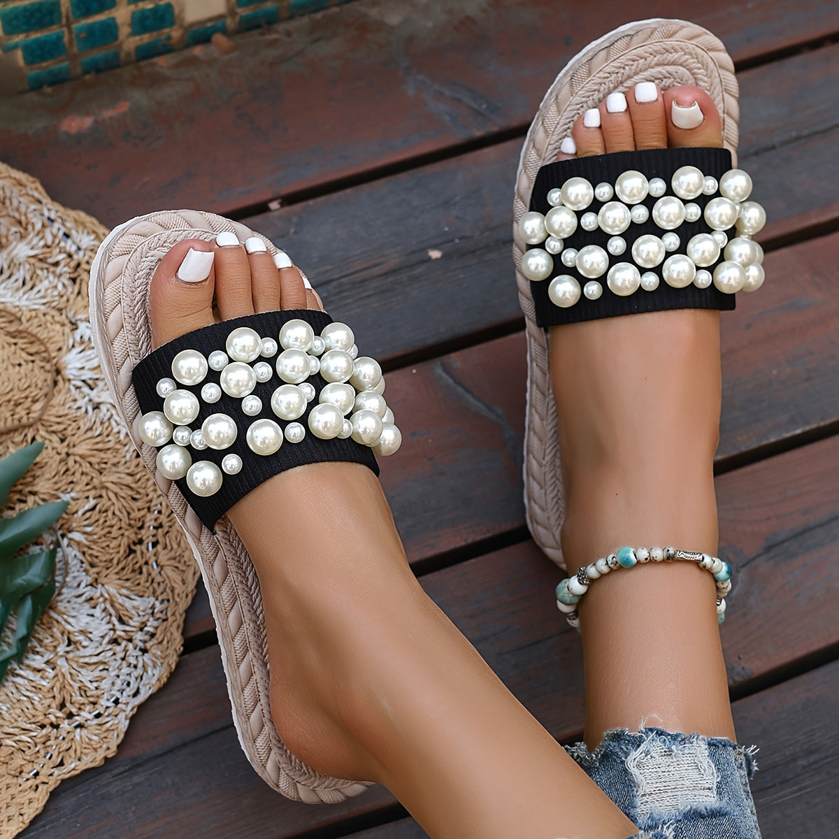 Perlina – Perłowe Płaskie Buty