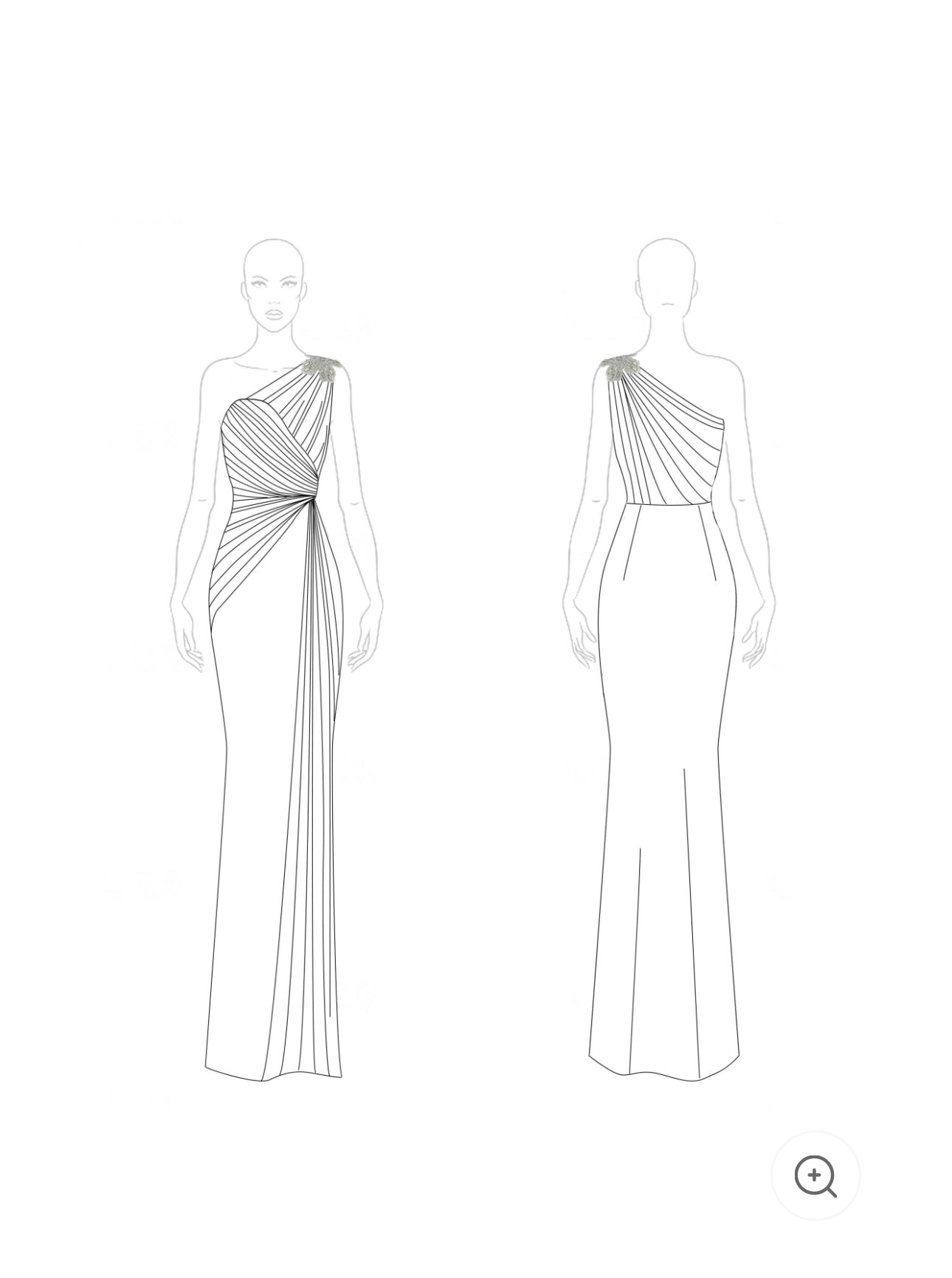 Selene | Elegancka suknia wieczorowa na jedno ramię w kolorze zielonym