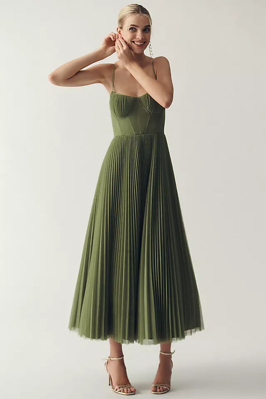 Olivia | Elegancka Plisowana Sukienka
