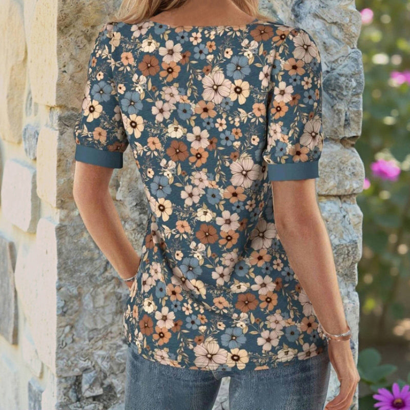 Bianca™ - Elegancka bluzka w kwiaty w stylu vintage