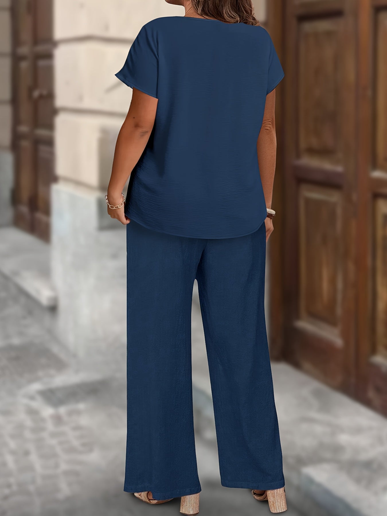 Grażyna - Teksturowany Garnitur Plus Size