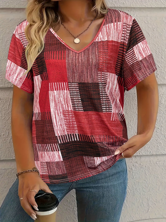 Danuta – Plus Size Top Patchworkowy