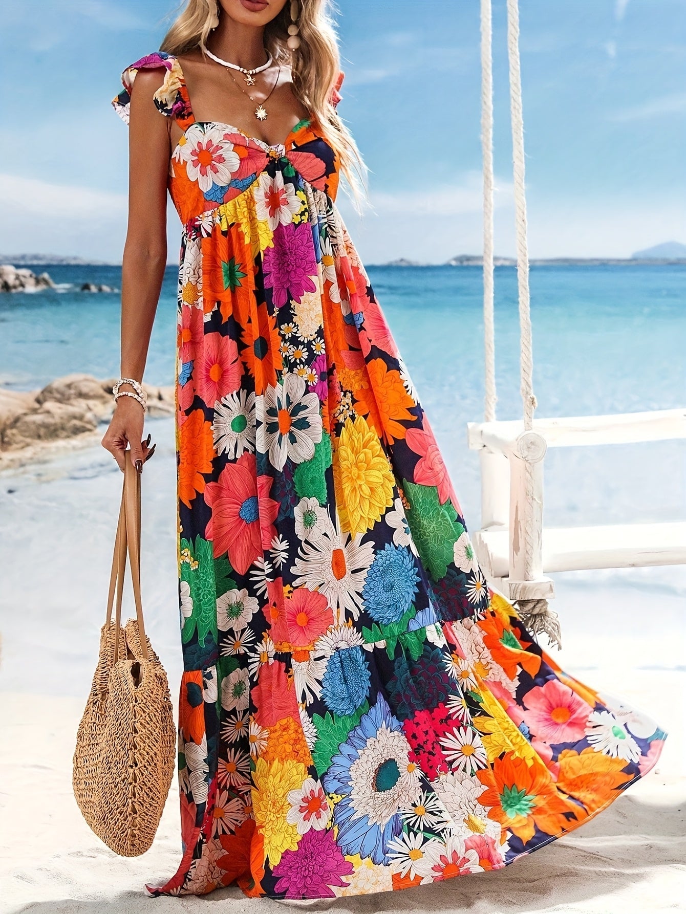 Kinga – Błyszcząca Sukienka Maxi Z Odsłoniętymi Ramionami