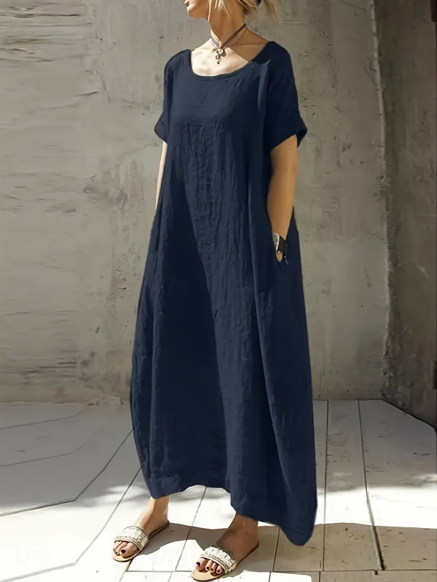 Jolanta – Niebieska Sukienka Maxi