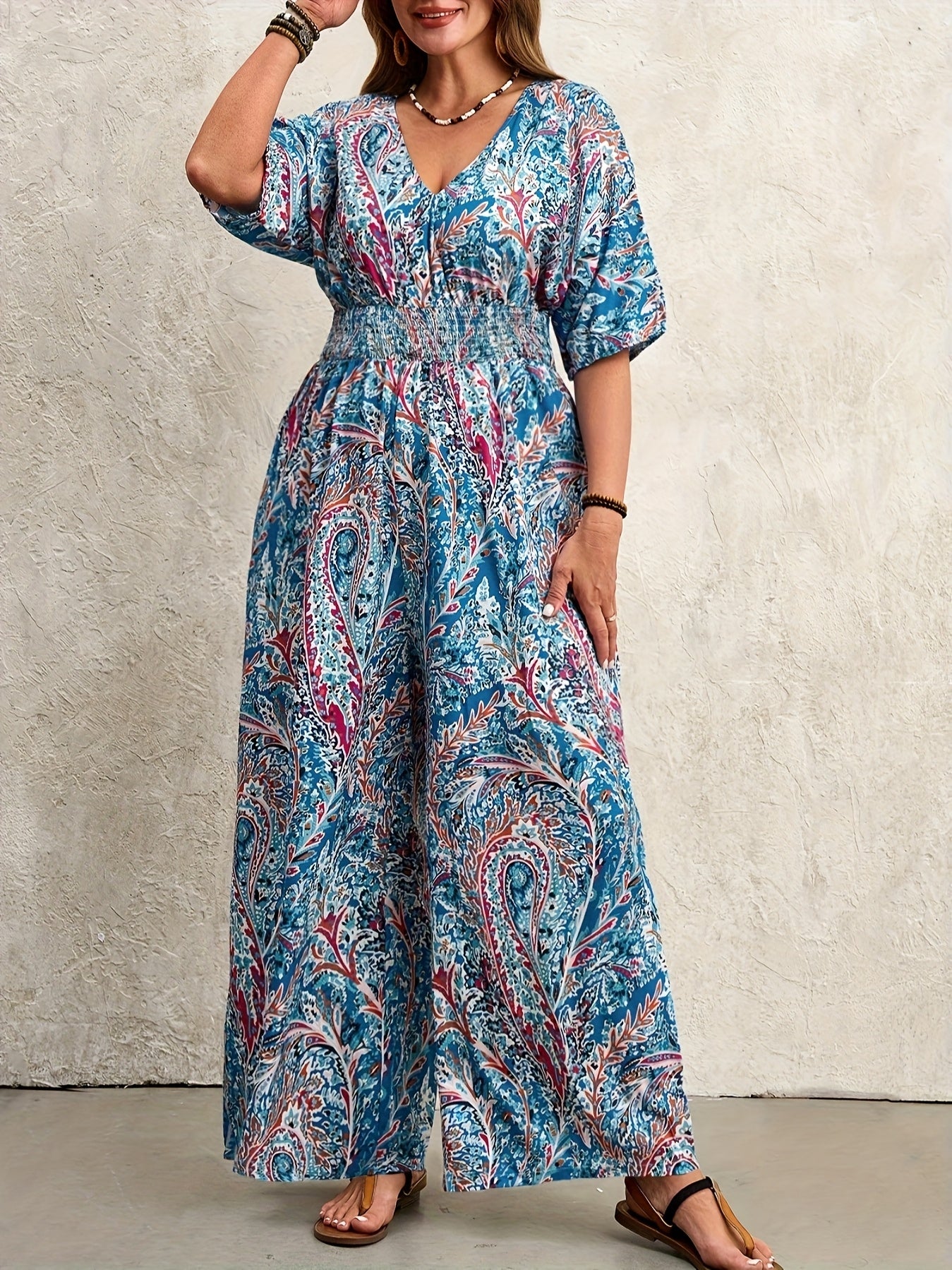 Barbara - Kombinezon Boho z Wiązaniem
