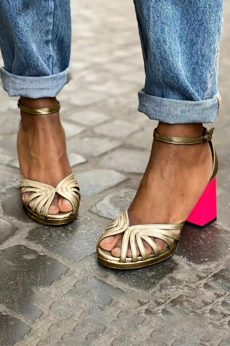 Kylie™ - Eleganckie sandały z paskiem przy kostce i otwartymi palcami