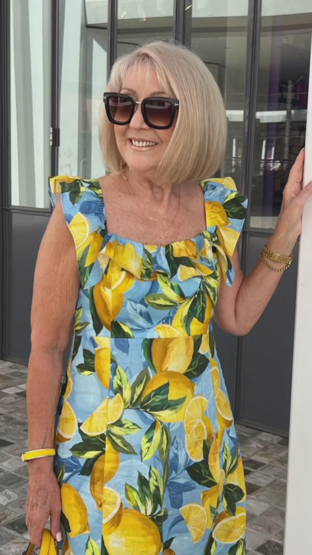 Limón – Letnia sukienka z nadrukiem cytryny