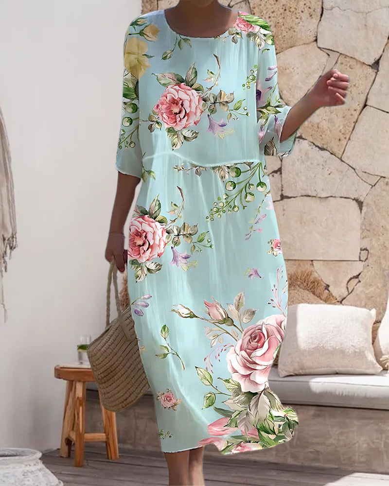Irena| Elegancka kwiatowa sukienka