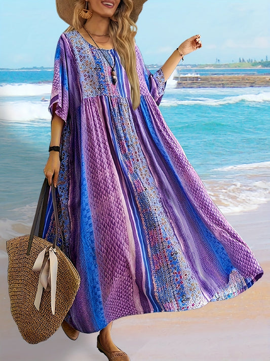 Honorata – Sukienka Maxi W Plemiennym Stylu
