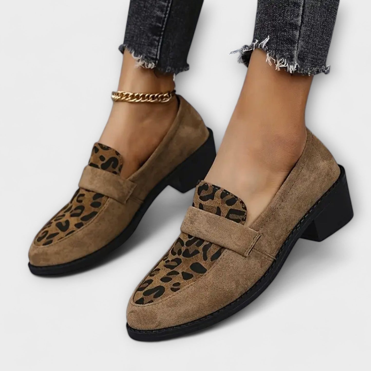 Karla | Eleganckie buty damskie z nadrukiem w panterkę