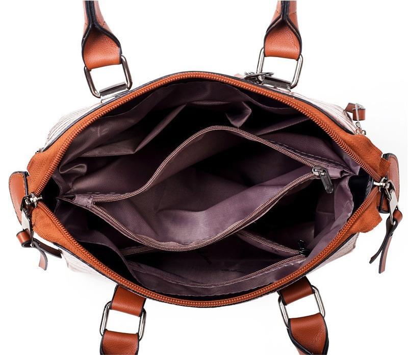 Malin | Nowoczesna skórzana torebka w 4 częściach