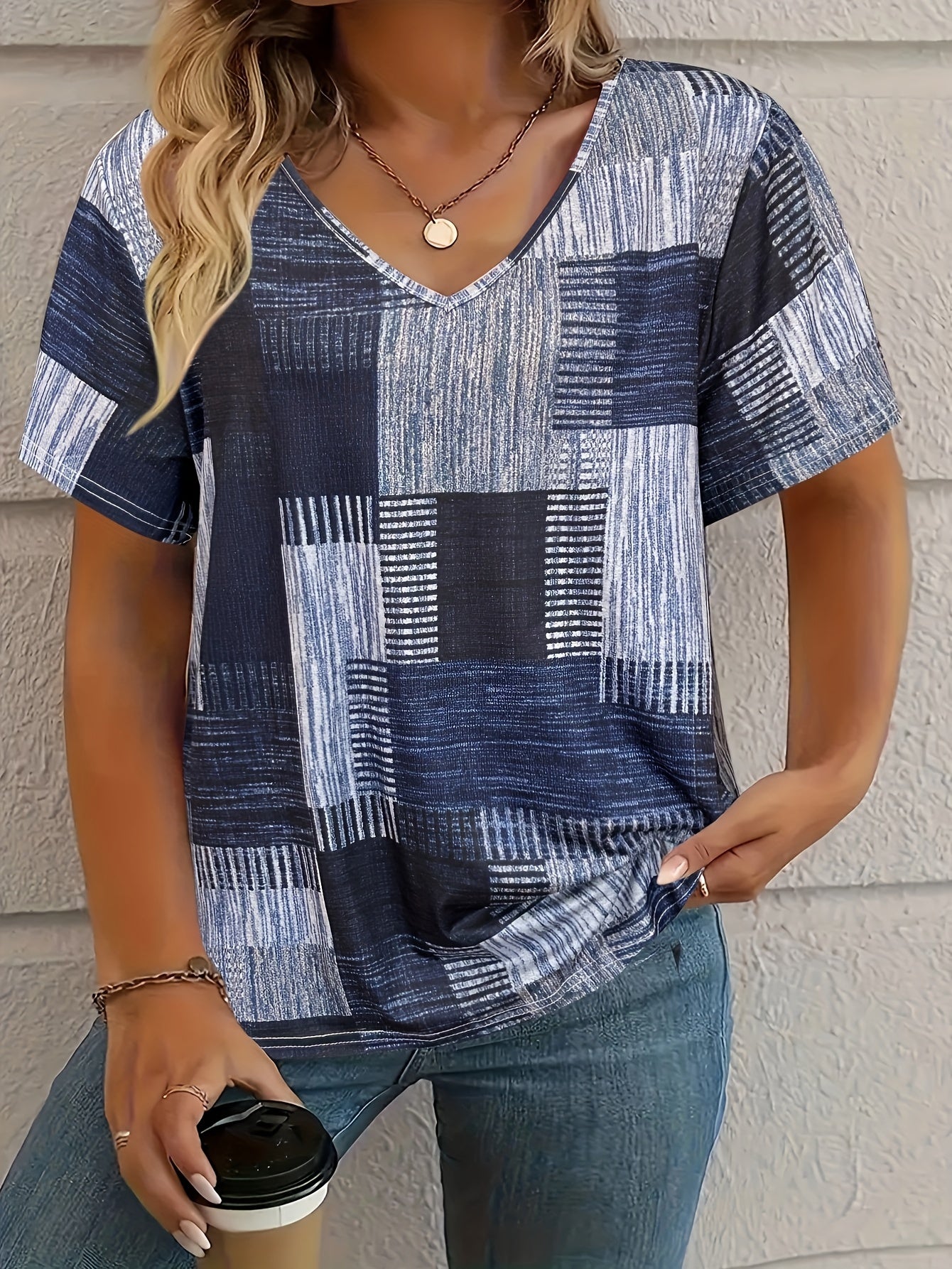 Danuta – Plus Size Top Patchworkowy