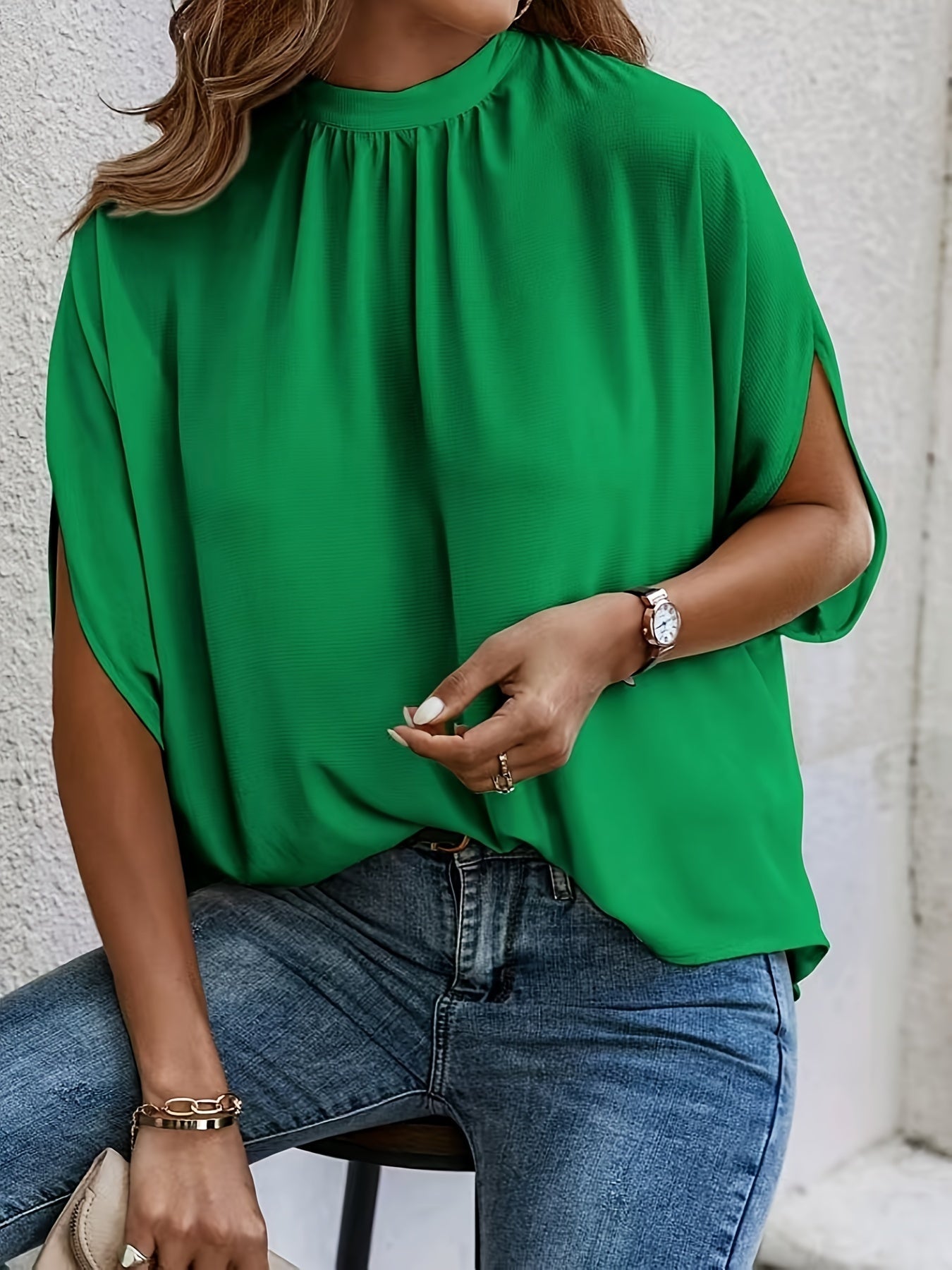 Danuta – Bluzka Z Rękawami Batwing