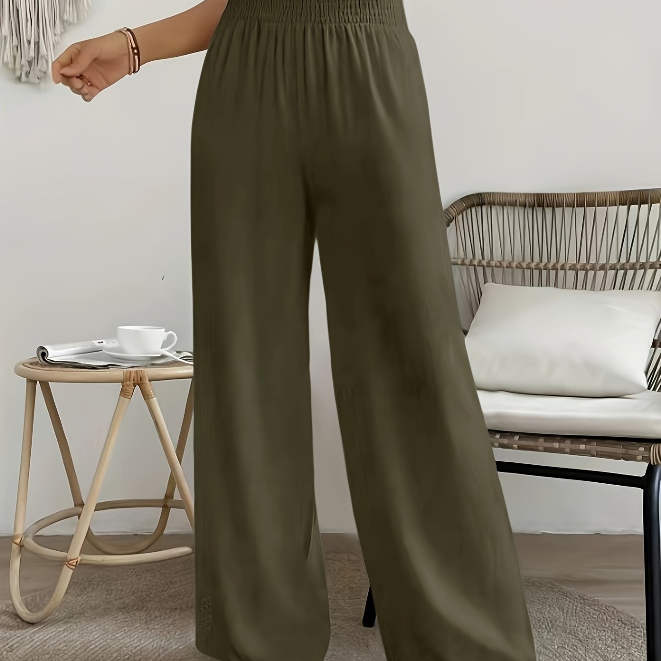 Olivina – Oliwkowe Wysokie Spodnie