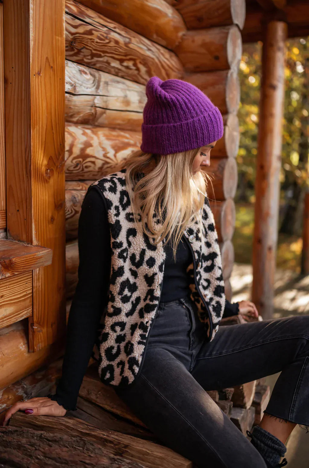 Astrid™ | Stylowy sweter w panterkę