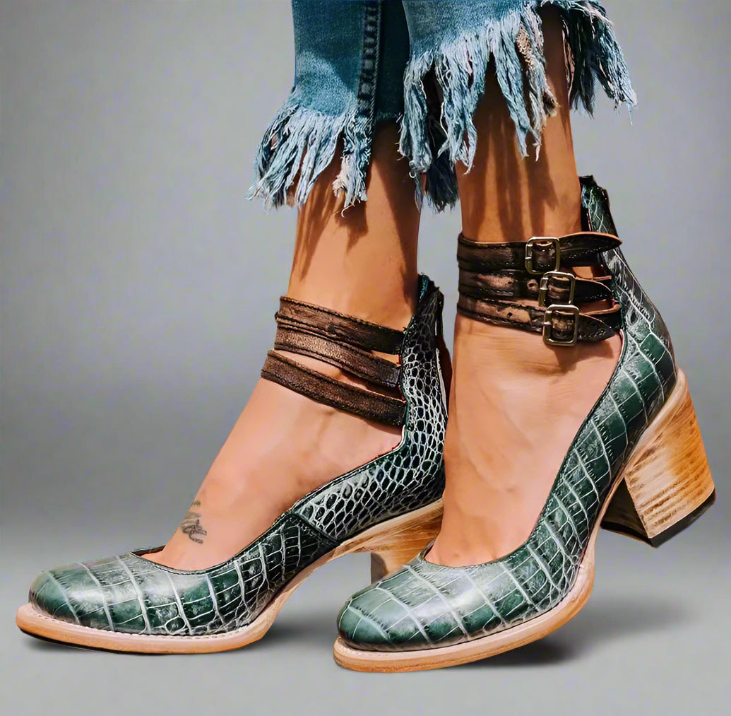 Alwine | Vintage czółenka dla eleganckiego komfortu