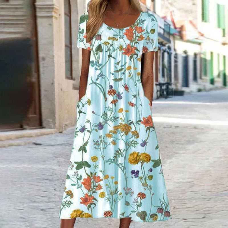 Anna | Kwiatowa sukienka boho