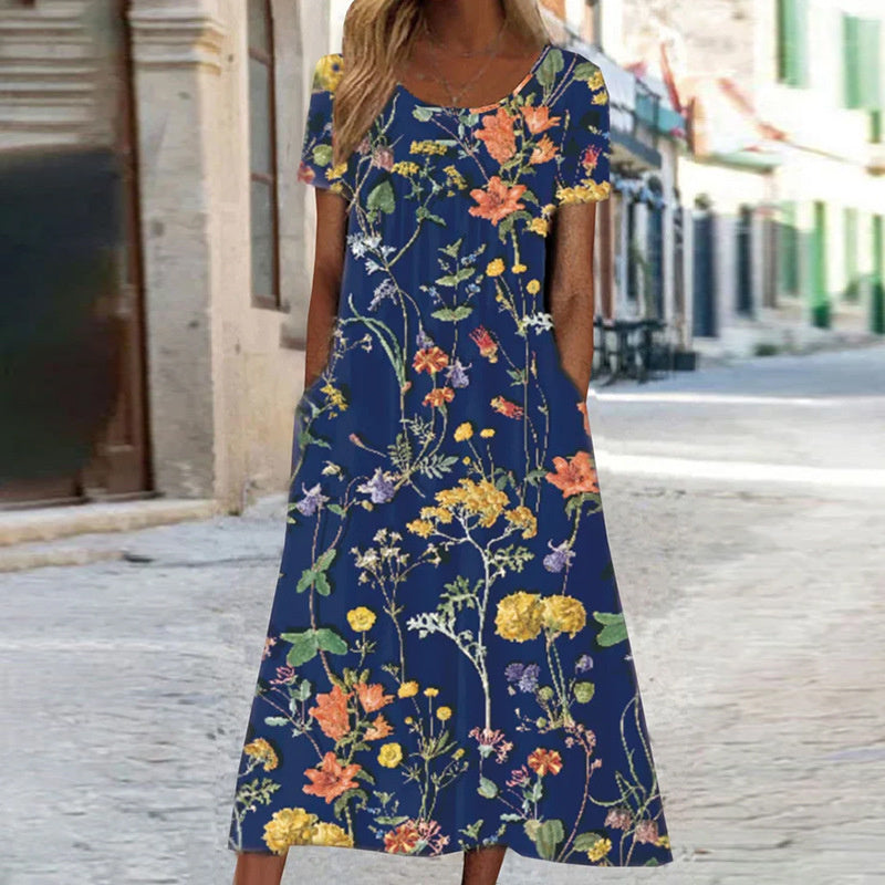 Anna | Kwiatowa sukienka boho