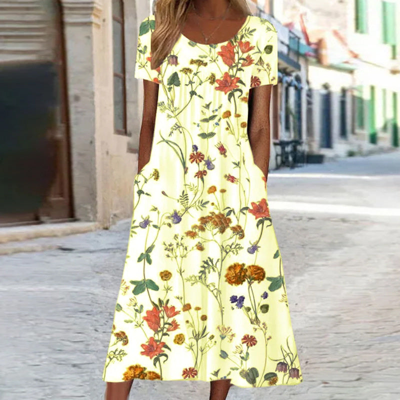 Anna | Kwiatowa sukienka boho