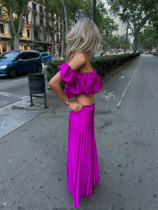 Noa | Satynowa sukienka-kołdra w eleganckim stylu glamour