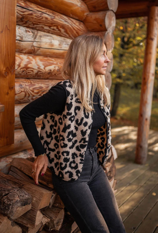 Astrid™ | Stylowy sweter w panterkę