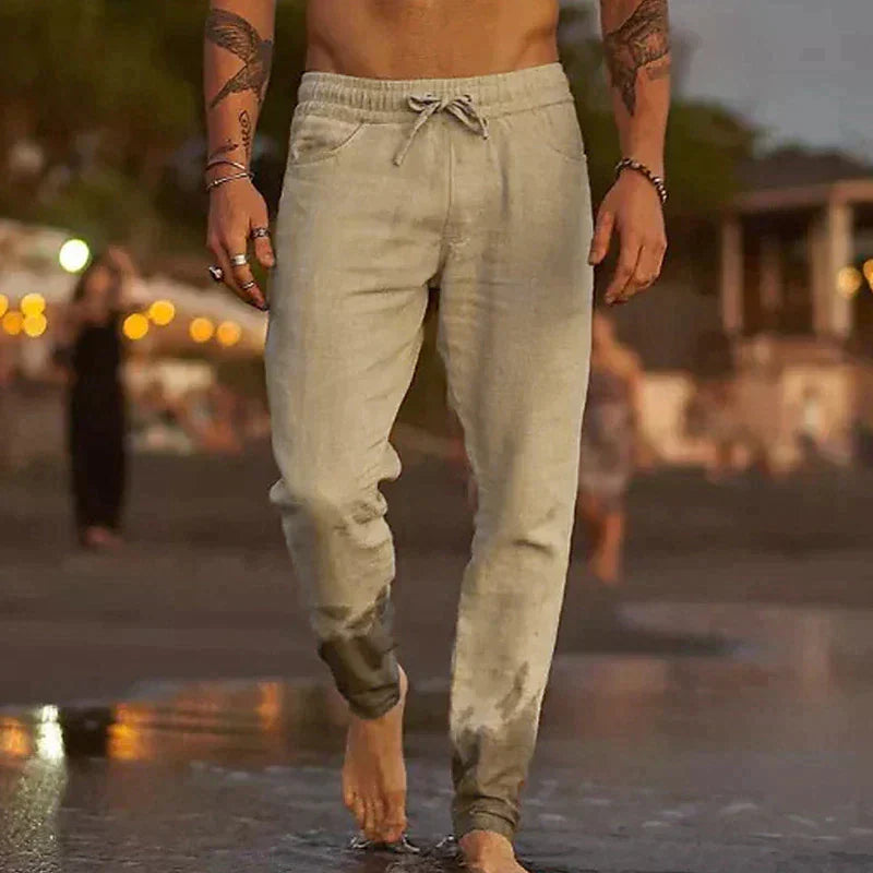 Andrzej Lniane Spodnie Plażowe
