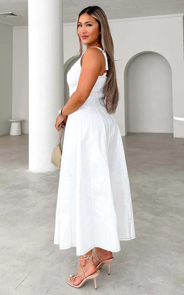 Plisowana sukienka jeansowa Anouk