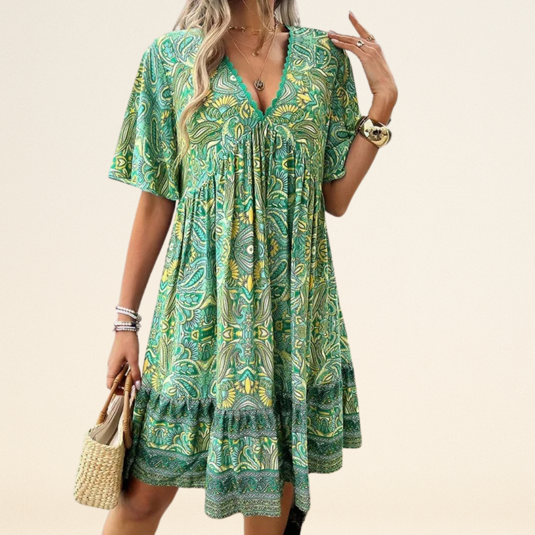 Marielle - Sukienka rozkloszowana w stylu boho