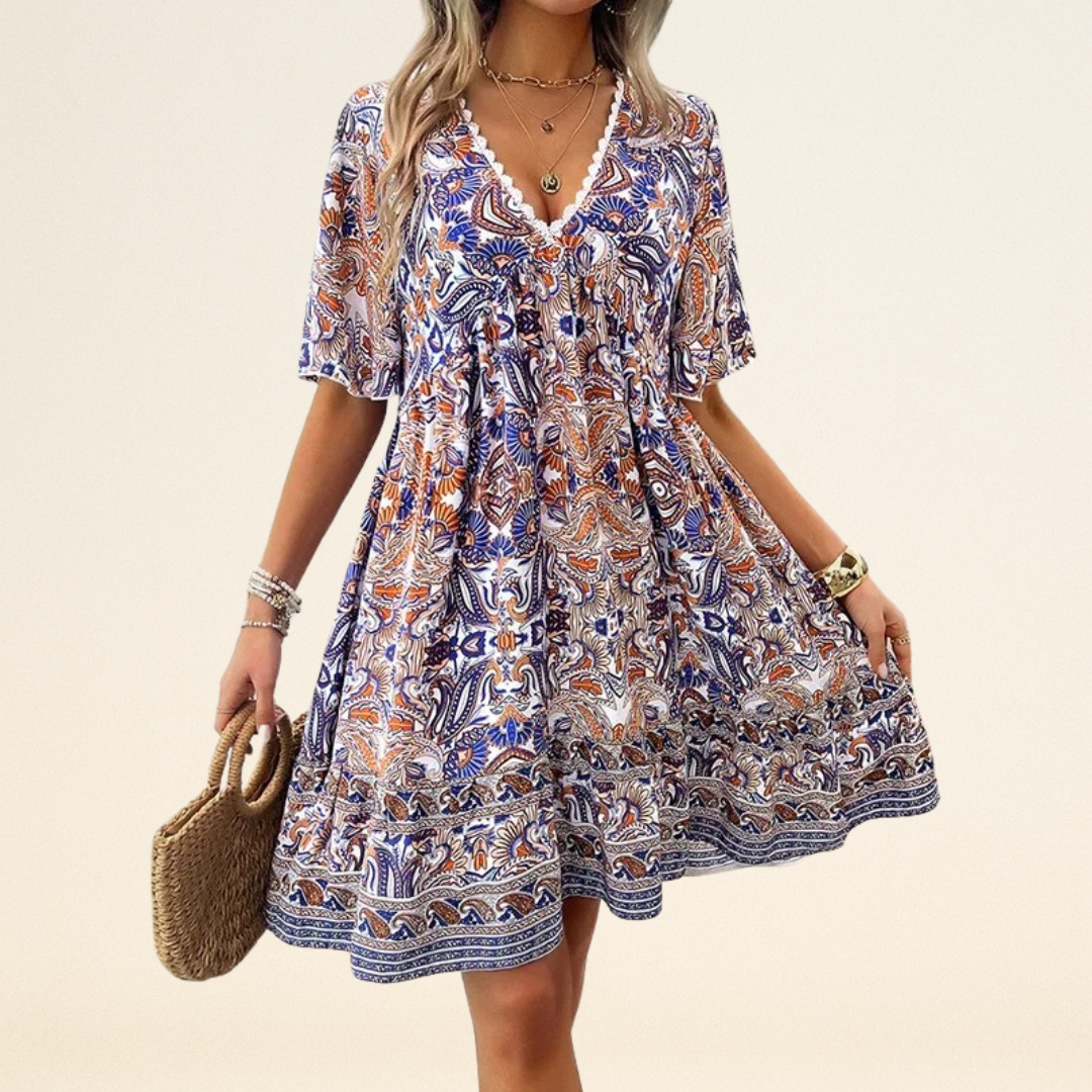 Marielle - Sukienka rozkloszowana w stylu boho