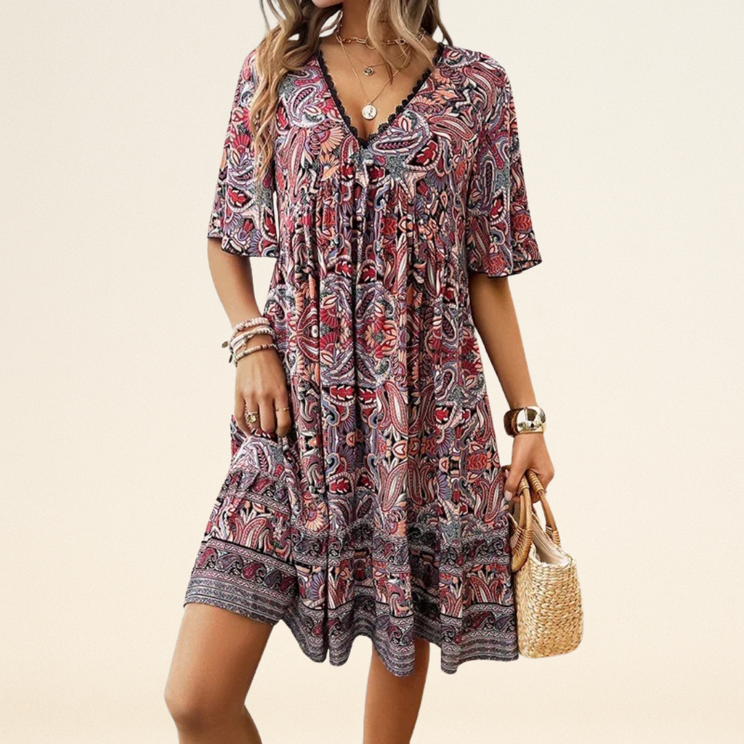 Marielle - Sukienka rozkloszowana w stylu boho