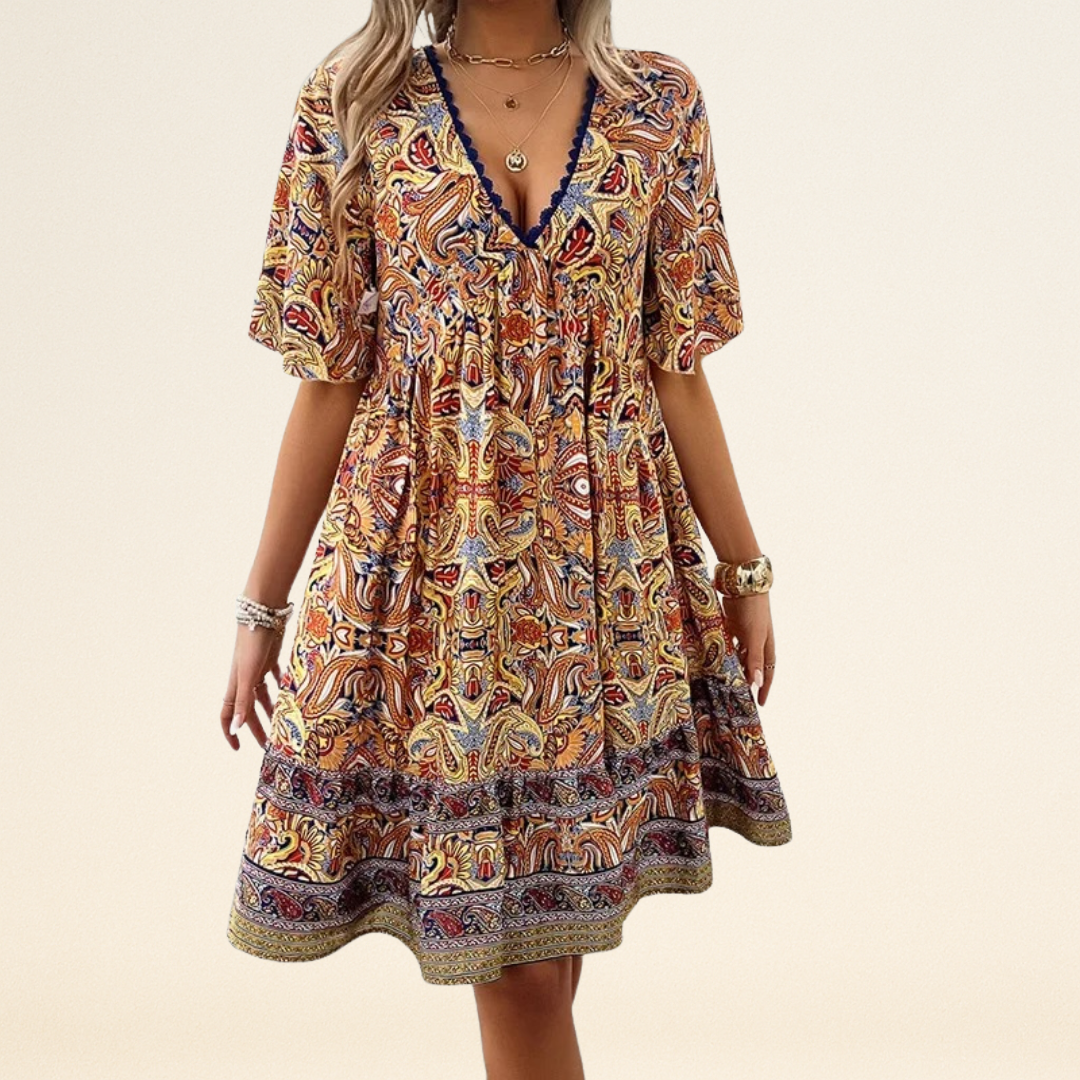 Marielle - Sukienka rozkloszowana w stylu boho